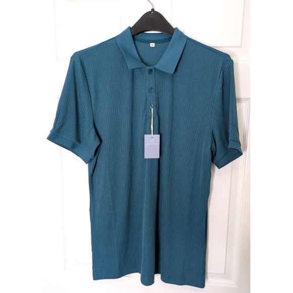 Lion Nardo Other - Mens Polo Shirt Golf Medium Golf Teal Short Sleeves Collared